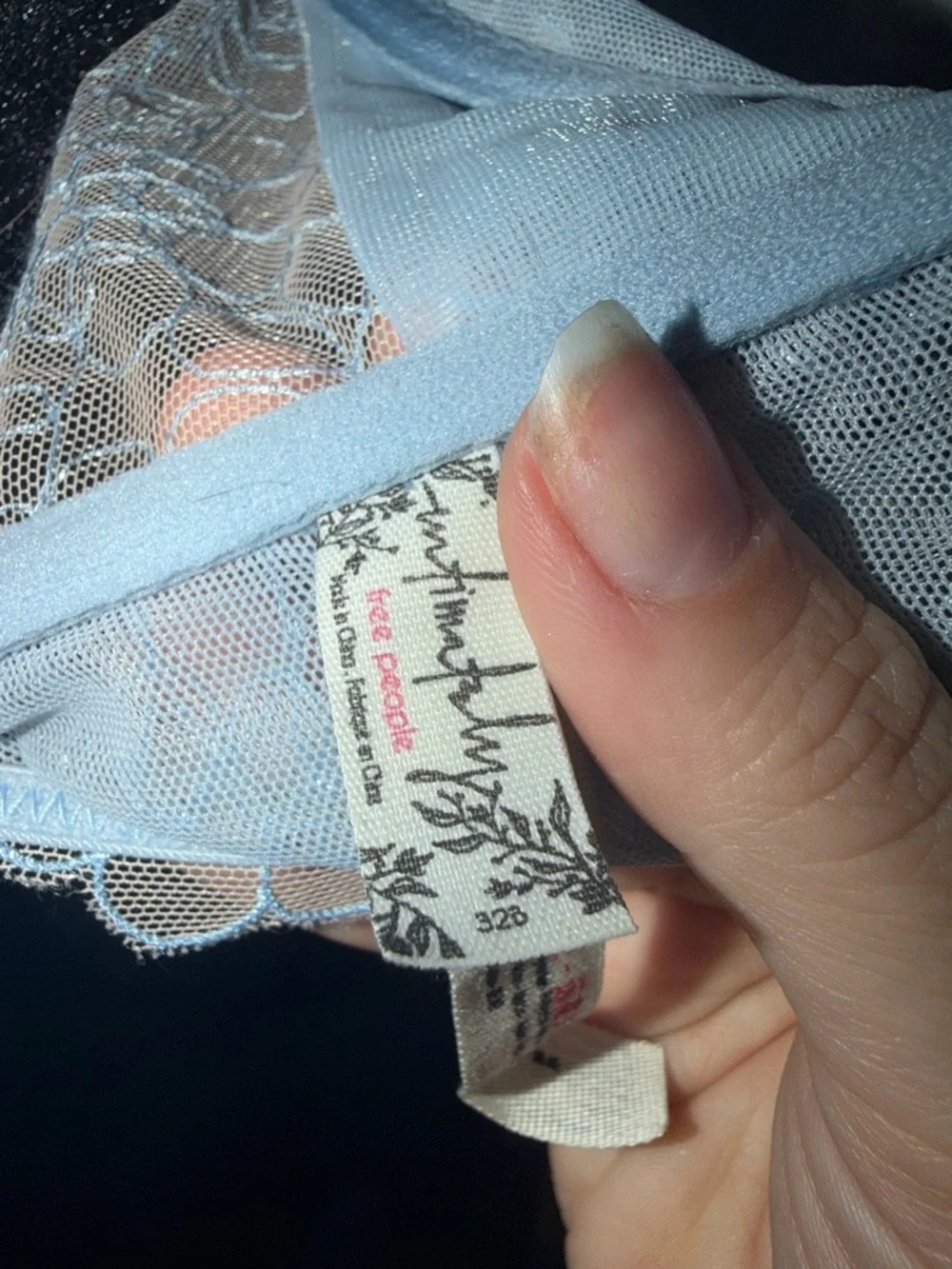 Intimately Free People Delicate Lace Bralette Bra in Light Blue